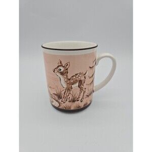 Fawns & Squirrel by Artist Vivienne De Muth Vintage Coffee Mug CCCC England NICE